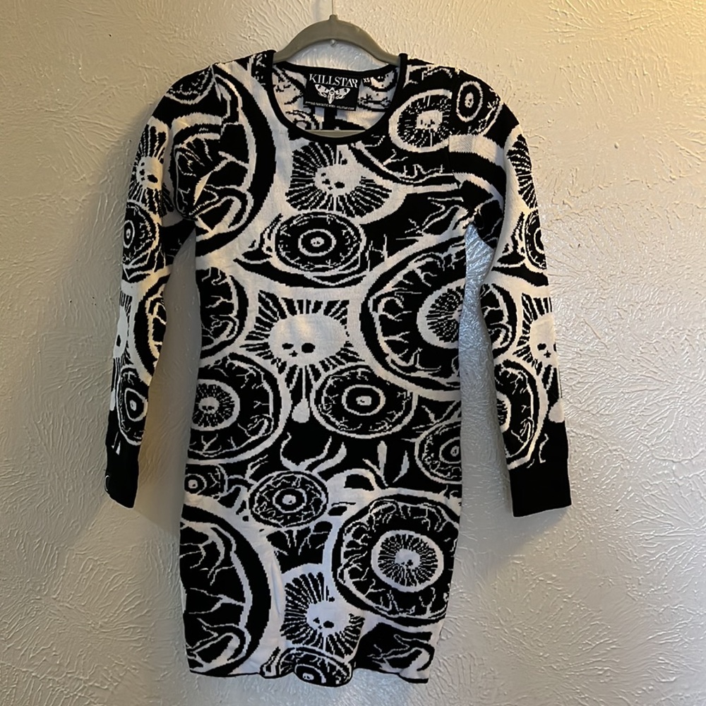 Killstar Sweater Dress - Black My Eye